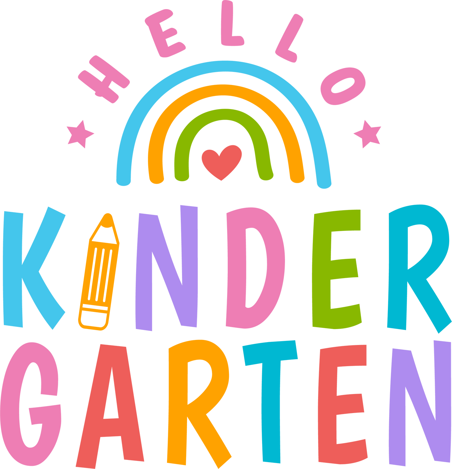 Hello Kindergarten Direct To Film (DTF)